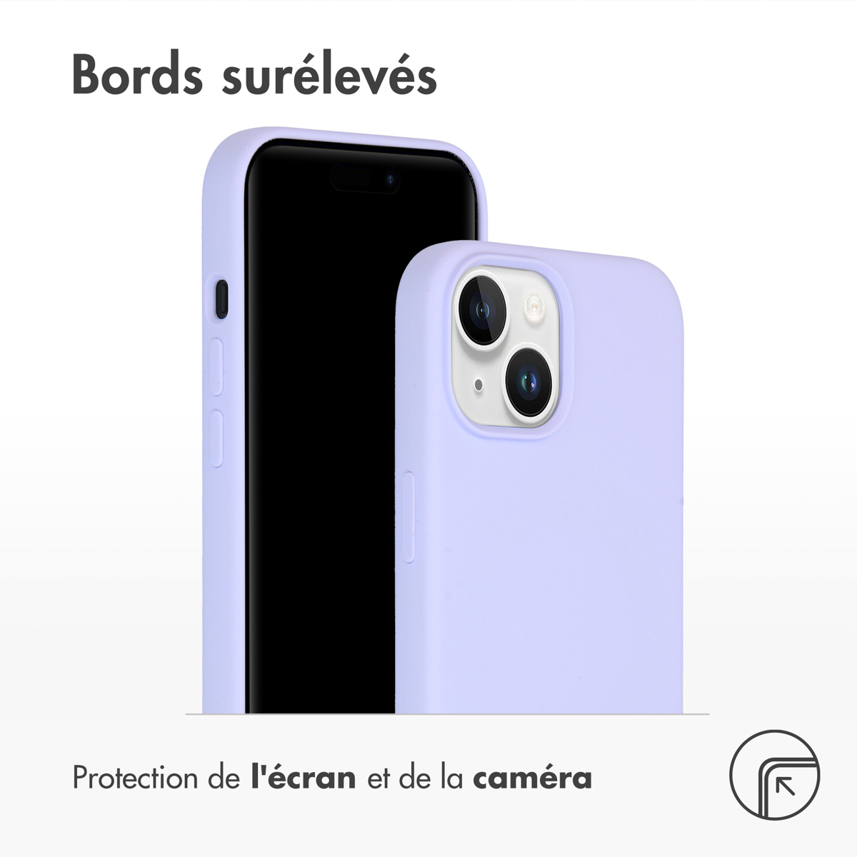 Accezz Liquid Silicone Backcover Apple iPhone 15 - Paars - Afbeelding 5