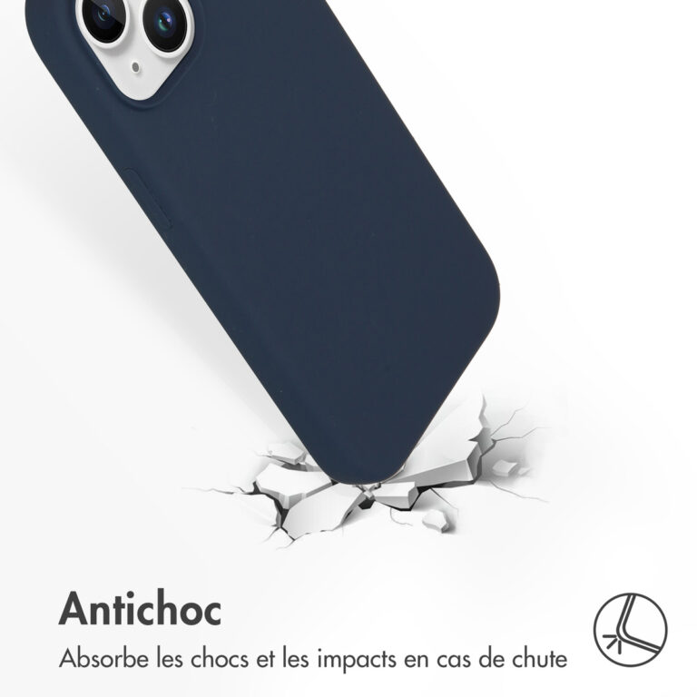 Accezz Liquid Silicone Backcover Apple iPhone 15 - Donkerblauw - Afbeelding 6