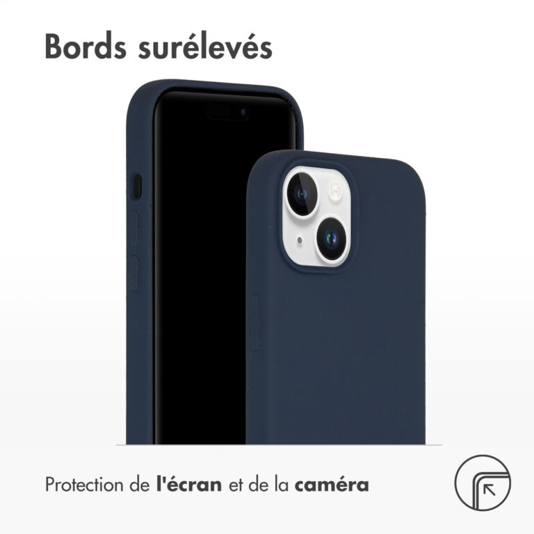 Accezz Liquid Silicone Backcover Apple iPhone 15 - Donkerblauw - Afbeelding 5