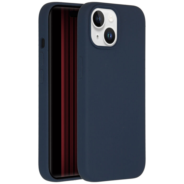 Accezz Liquid Silicone Backcover Apple iPhone 15 - Donkerblauw - Afbeelding 4