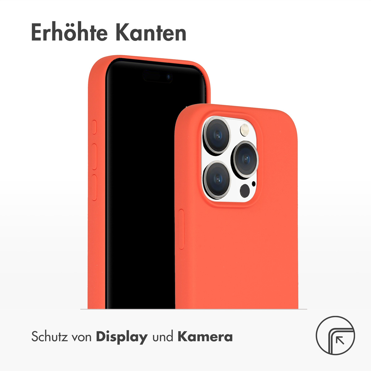 Accezz Liquid Silicone Backcover Apple iPhone 15 Pro - Nectarine - Afbeelding 8