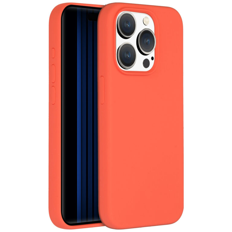 Accezz Liquid Silicone Backcover Apple iPhone 15 Pro - Nectarine - Afbeelding 10