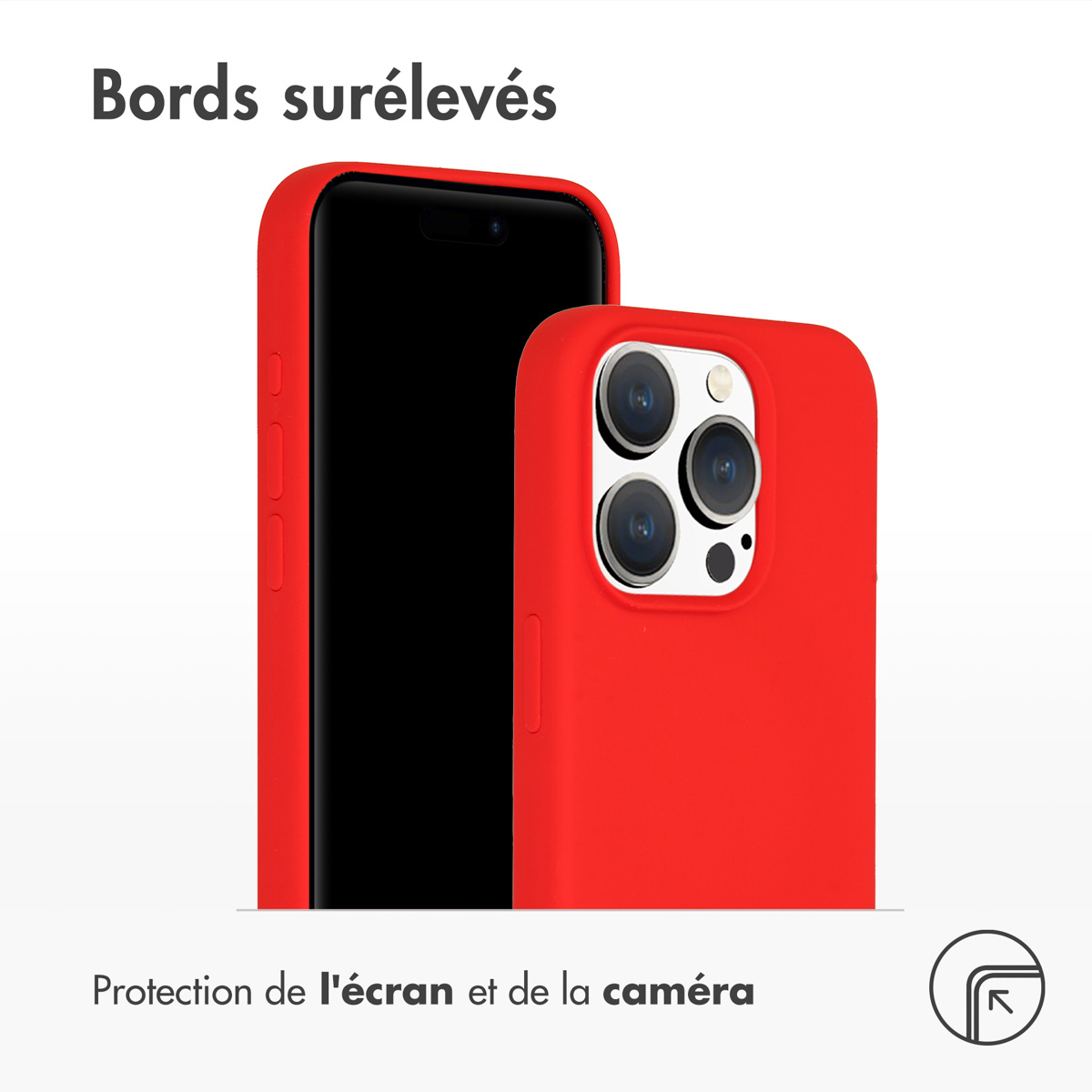 Accezz Liquid Silicone Backcover Apple iPhone 15 Pro - Rood - Afbeelding 5