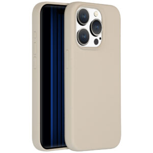Accezz Liquid Silicone Backcover Apple iPhone 15 Pro - Stone