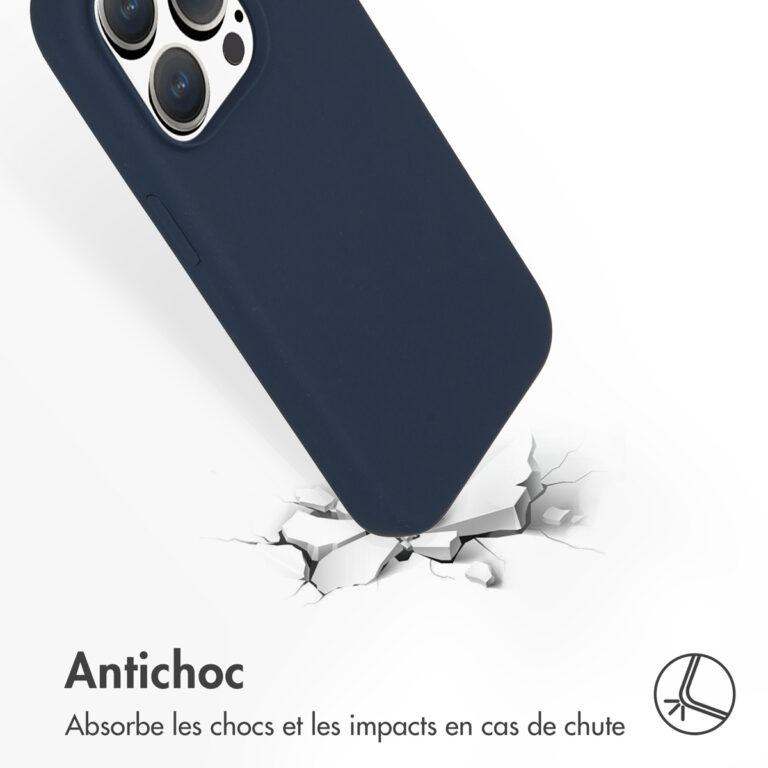 Accezz Liquid Silicone Backcover Apple iPhone 15 Pro - Donkerblauw - Afbeelding 5