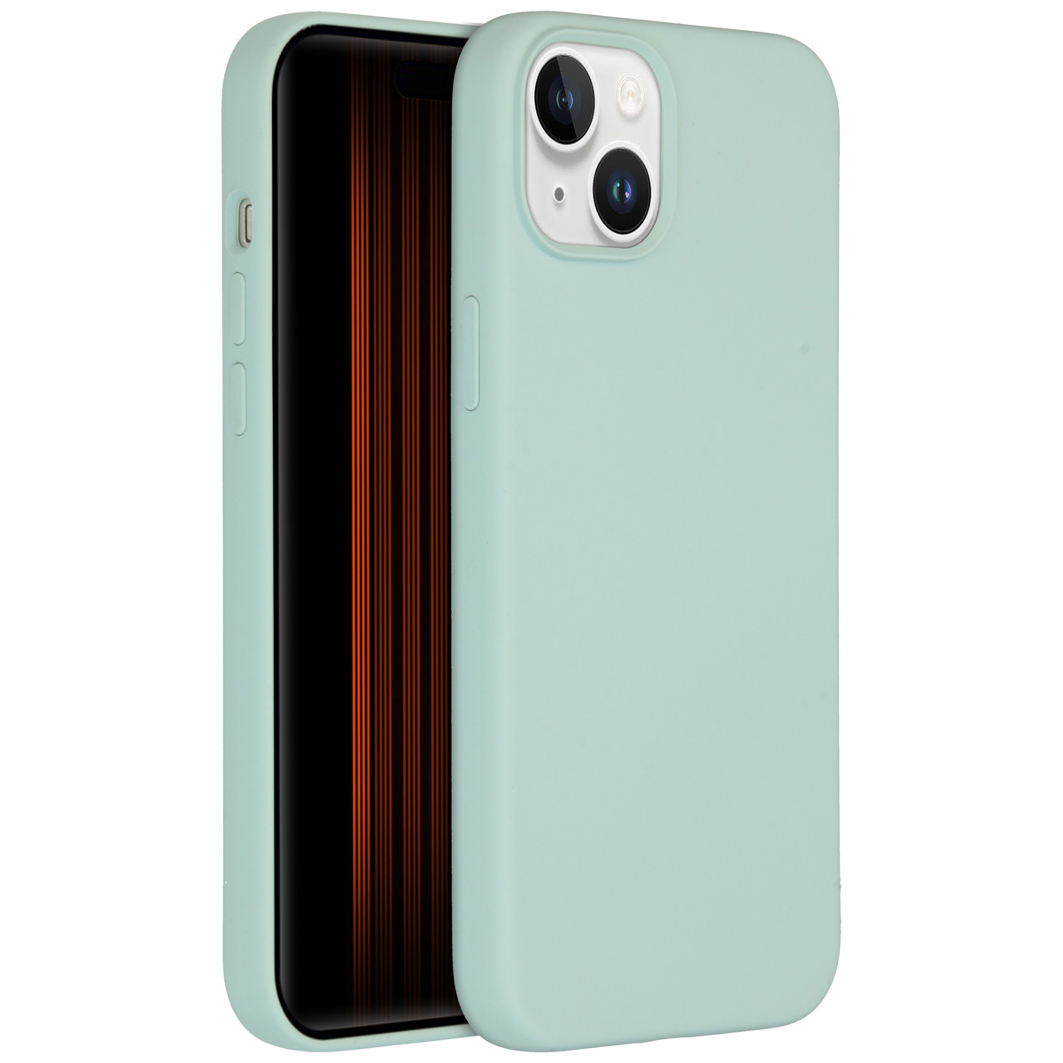 Accezz Liquid Silicone Backcover Apple iPhone 15 Plus - Sky Blue - Afbeelding 7