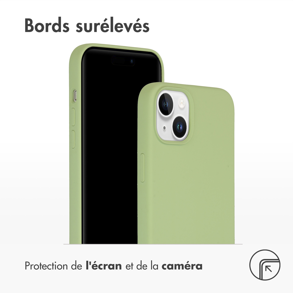 Accezz Liquid Silicone Backcover Apple iPhone 15 Plus - Groen - Afbeelding 5