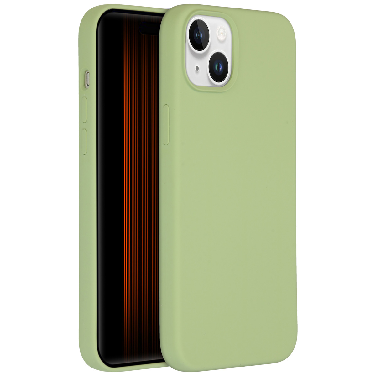 Accezz Liquid Silicone Backcover Apple iPhone 15 Plus - Groen