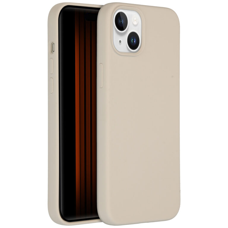 Accezz Liquid Silicone Backcover Apple iPhone 15 Plus - Stone - Afbeelding 4