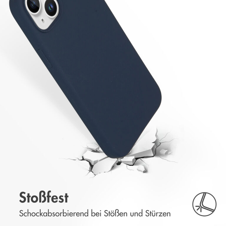 Accezz Liquid Silicone Backcover Apple iPhone 15 Plus - Donkerblauw - Afbeelding 9