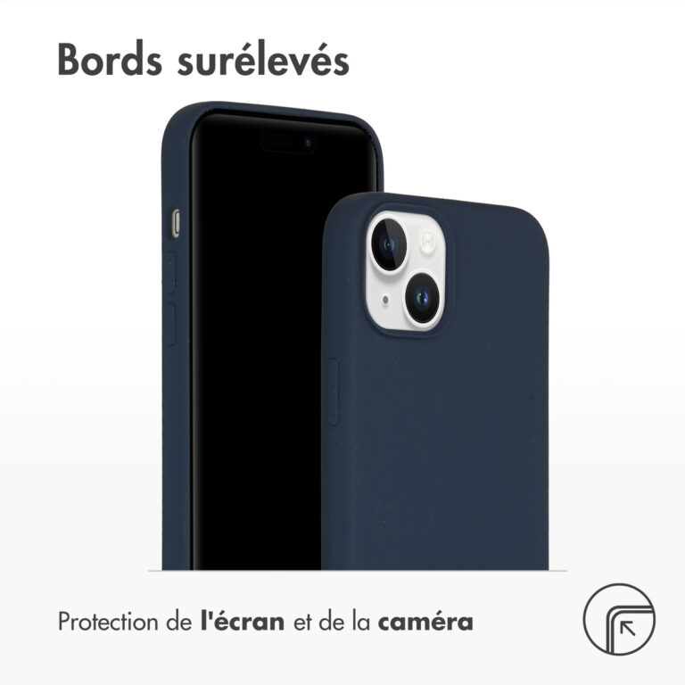 Accezz Liquid Silicone Backcover Apple iPhone 15 Plus - Donkerblauw - Afbeelding 5