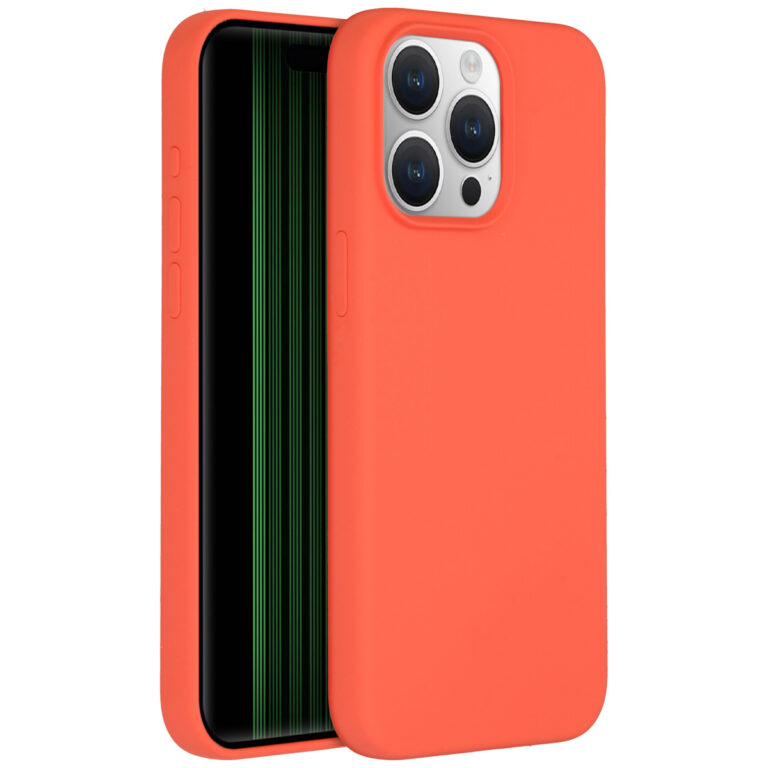 Accezz Liquid Silicone Backcover Apple iPhone 15 Pro Max - Nectarine - Afbeelding 10