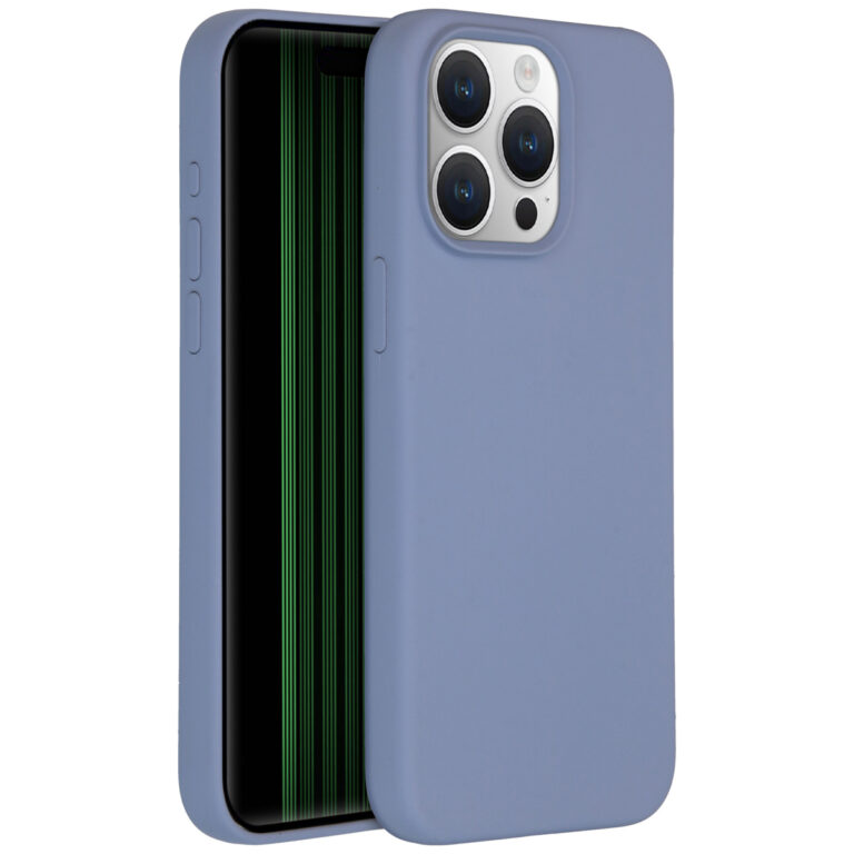 Accezz Liquid Silicone Backcover Apple iPhone 15 Pro Max - Lavender Grey - Afbeelding 10