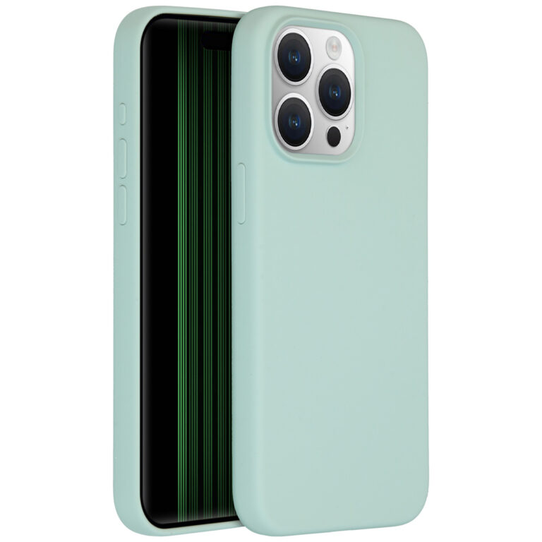 Accezz Liquid Silicone Backcover Apple iPhone 15 Pro Max - Sky Blue - Afbeelding 10