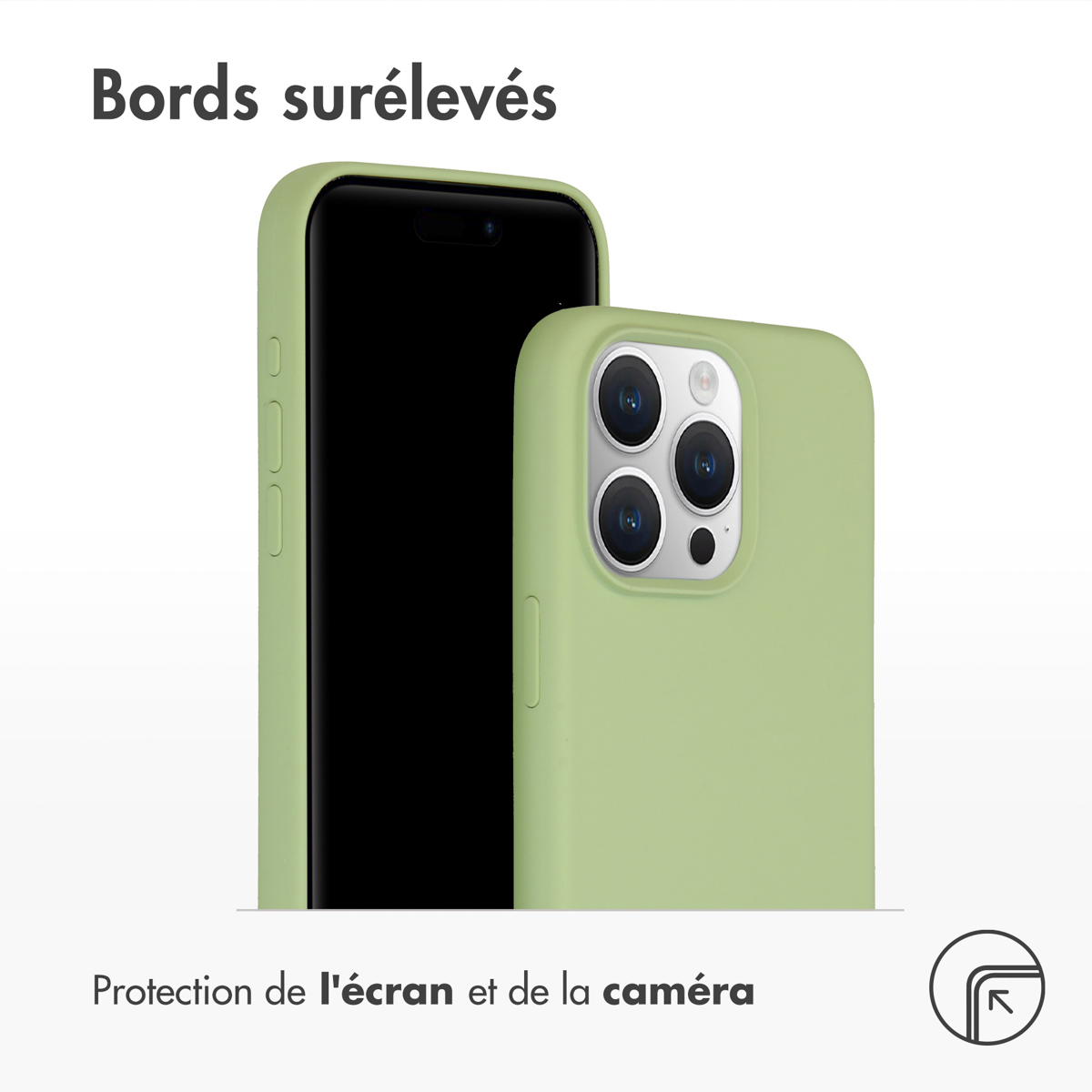 Accezz Liquid Silicone Backcover Apple iPhone 15 Pro Max - Groen - Afbeelding 5