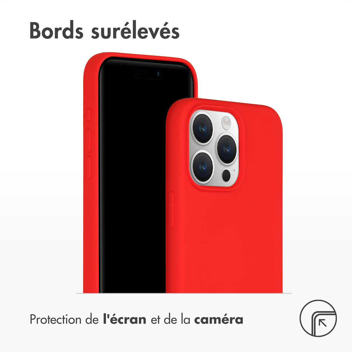 Accezz Liquid Silicone Backcover Apple iPhone 15 Pro Max - Rood - Afbeelding 5