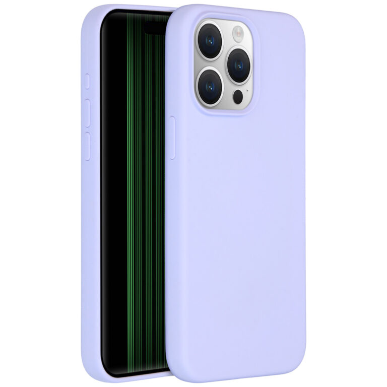 Accezz Liquid Silicone Backcover Apple iPhone 15 Pro Max - Paars - Afbeelding 10