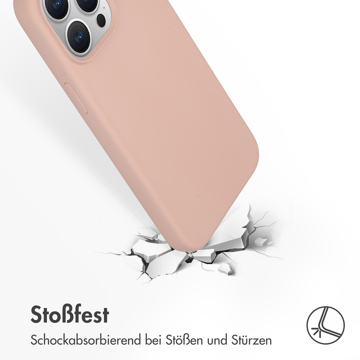 Accezz Liquid Silicone Backcover Apple iPhone 15 Pro Max - Roze - Afbeelding 9