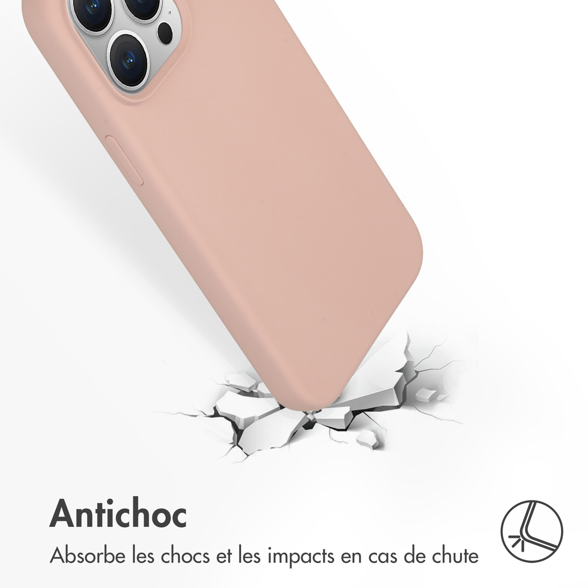 Accezz Liquid Silicone Backcover Apple iPhone 15 Pro Max - Roze - Afbeelding 6