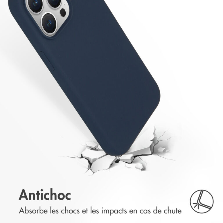 Accezz Liquid Silicone Backcover Apple iPhone 15 Pro Max - Donkerblauw - Afbeelding 6