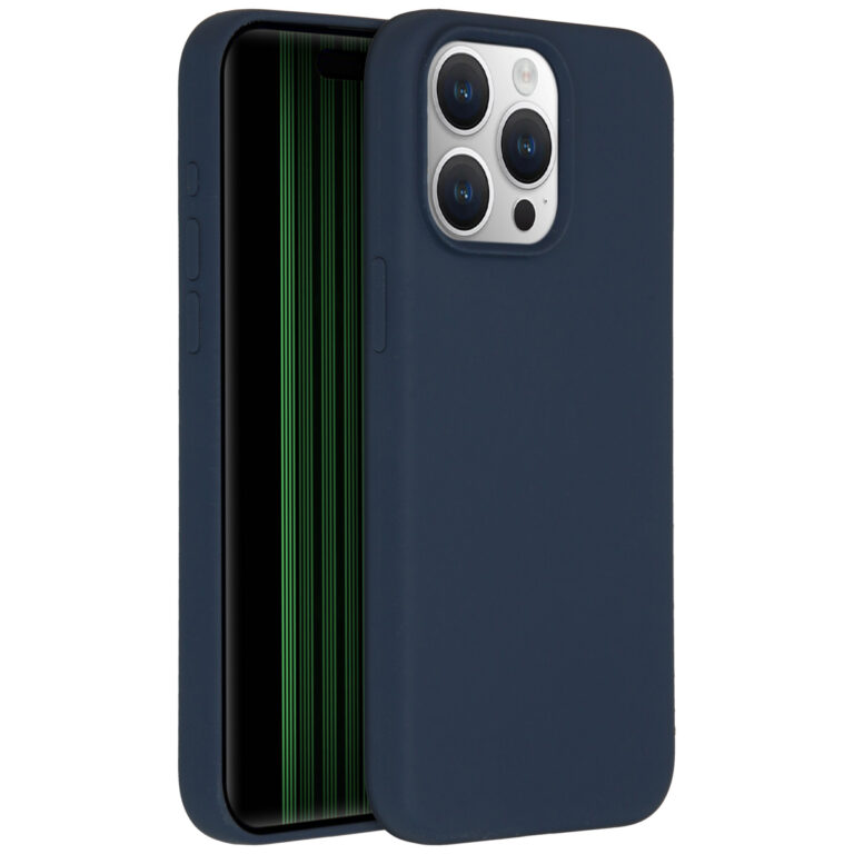 Accezz Liquid Silicone Backcover Apple iPhone 15 Pro Max - Donkerblauw