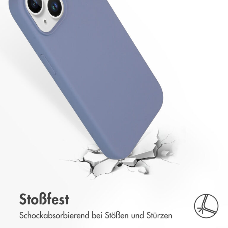 Accezz Liquid Silicone Backcover met MagSafe Apple iPhone 15 - Lavender Grey - Afbeelding 9