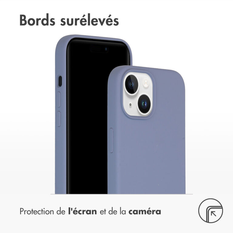 Accezz Liquid Silicone Backcover met MagSafe Apple iPhone 15 - Lavender Grey - Afbeelding 5
