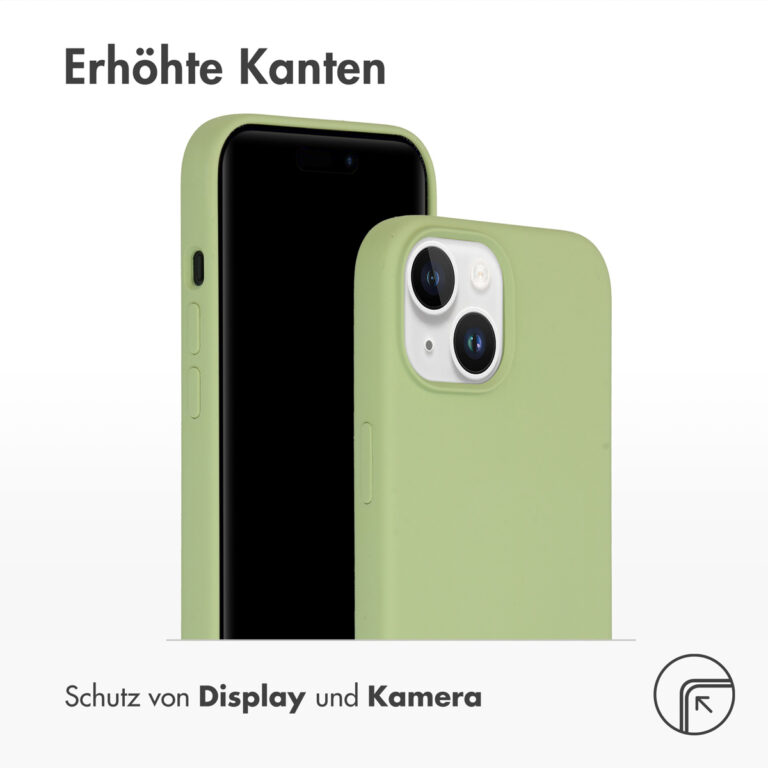 Accezz Liquid Silicone Backcover met MagSafe Apple iPhone 15 - Groen - Afbeelding 8