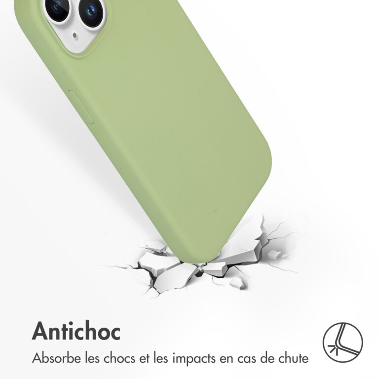 Accezz Liquid Silicone Backcover met MagSafe Apple iPhone 15 - Groen - Afbeelding 6