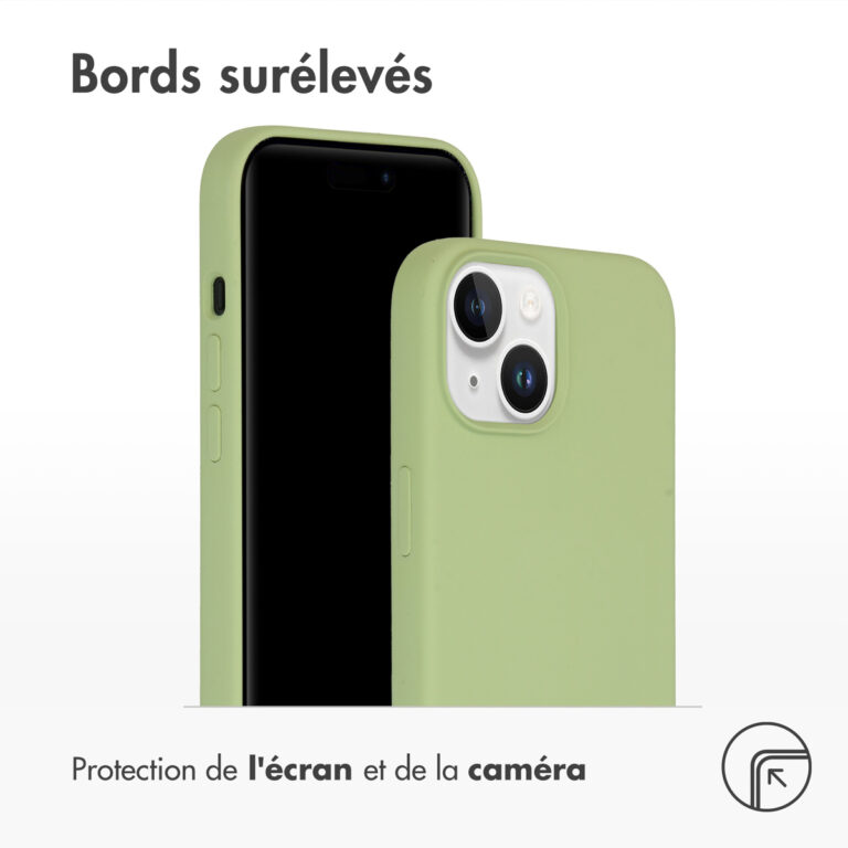 Accezz Liquid Silicone Backcover met MagSafe Apple iPhone 15 - Groen - Afbeelding 5