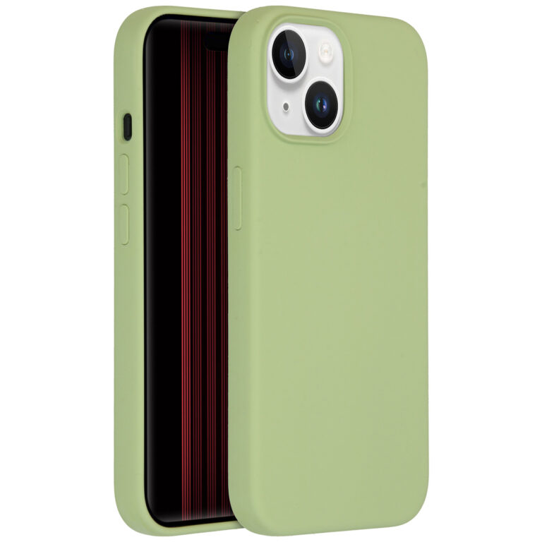 Accezz Liquid Silicone Backcover met MagSafe Apple iPhone 15 - Groen - Afbeelding 4
