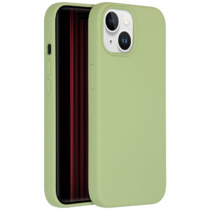 Accezz Liquid Silicone Backcover met MagSafe Apple iPhone 15 - Groen