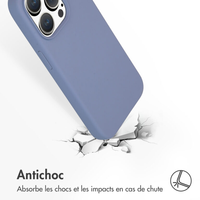 Accezz Liquid Silicone Backcover met MagSafe Apple iPhone 15 Pro - Lavender Grey - Afbeelding 6