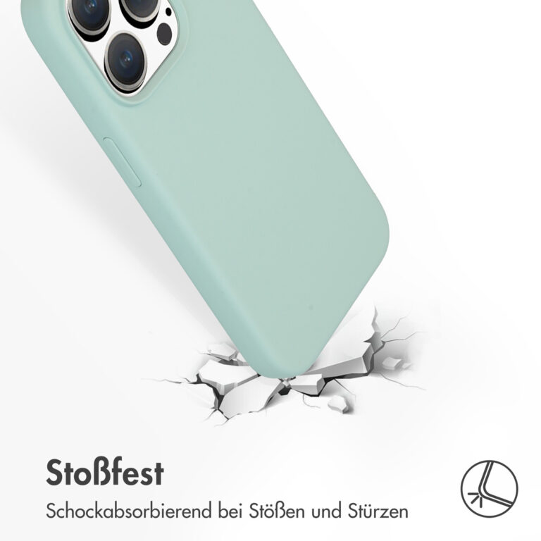 Accezz Liquid Silicone Backcover met MagSafe Apple iPhone 15 Pro - Sky Blue - Afbeelding 9