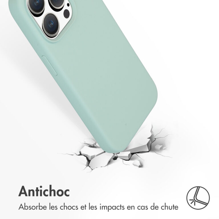 Accezz Liquid Silicone Backcover met MagSafe Apple iPhone 15 Pro - Sky Blue - Afbeelding 6