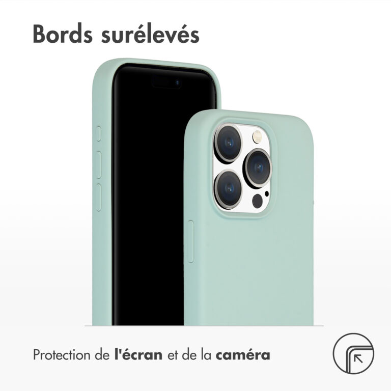 Accezz Liquid Silicone Backcover met MagSafe Apple iPhone 15 Pro - Sky Blue - Afbeelding 5