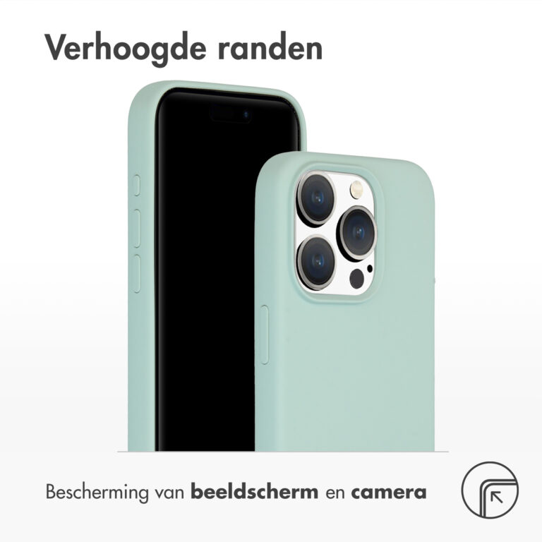 Accezz Liquid Silicone Backcover met MagSafe Apple iPhone 15 Pro - Sky Blue - Afbeelding 3