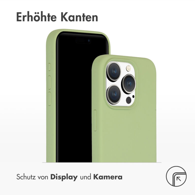 Accezz Liquid Silicone Backcover met MagSafe Apple iPhone 15 Pro - Groen - Afbeelding 8