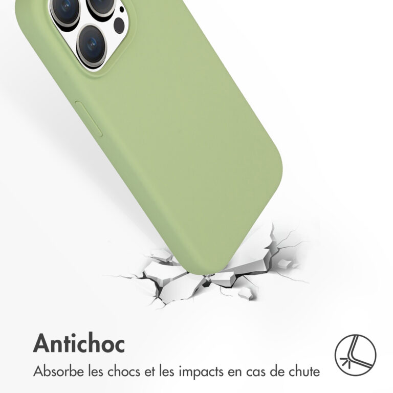 Accezz Liquid Silicone Backcover met MagSafe Apple iPhone 15 Pro - Groen - Afbeelding 6