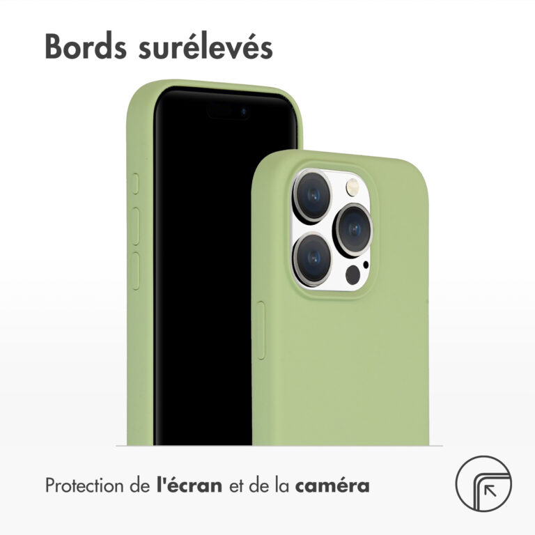 Accezz Liquid Silicone Backcover met MagSafe Apple iPhone 15 Pro - Groen - Afbeelding 5