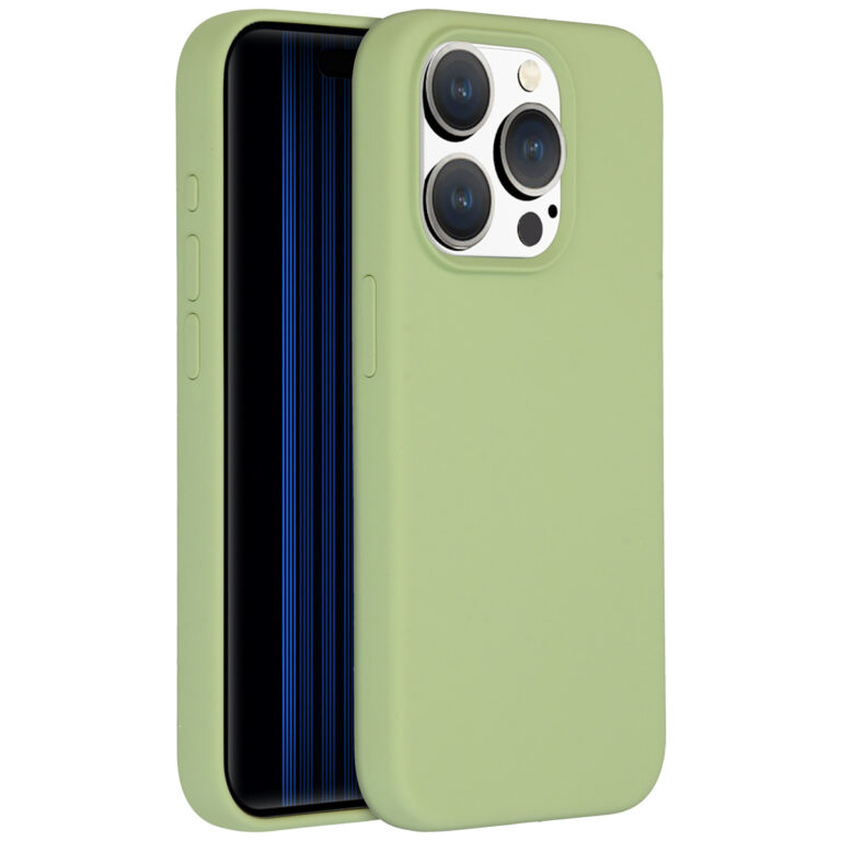 Accezz Liquid Silicone Backcover met MagSafe Apple iPhone 15 Pro - Groen - Afbeelding 4