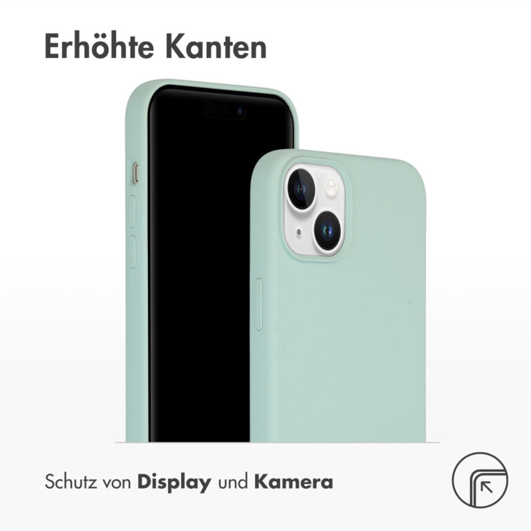 Accezz Liquid Silicone Backcover met MagSafe Apple iPhone 15 Plus - Sky Blue - Afbeelding 8