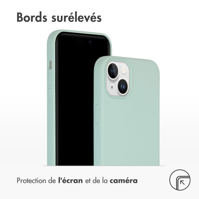 Accezz Liquid Silicone Backcover met MagSafe Apple iPhone 15 Plus - Sky Blue - Afbeelding 5