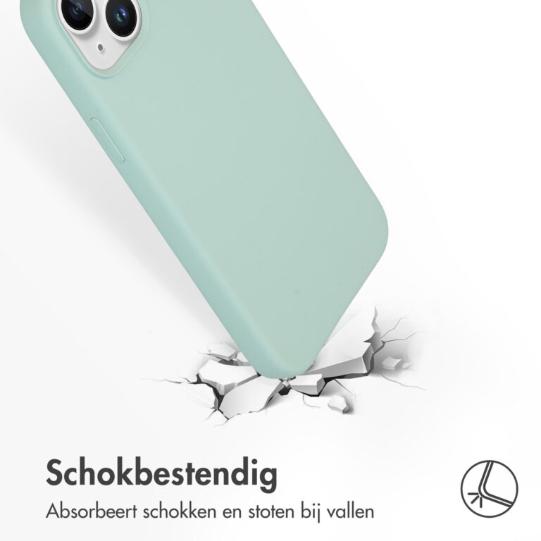 Accezz Liquid Silicone Backcover met MagSafe Apple iPhone 15 Plus - Sky Blue - Afbeelding 3