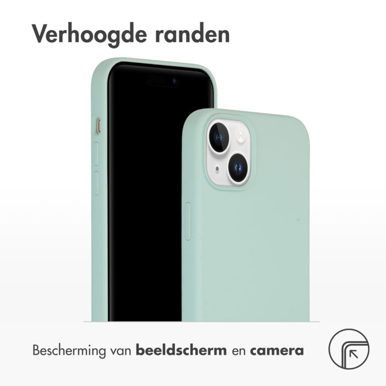 Accezz Liquid Silicone Backcover met MagSafe Apple iPhone 15 Plus - Sky Blue - Afbeelding 2