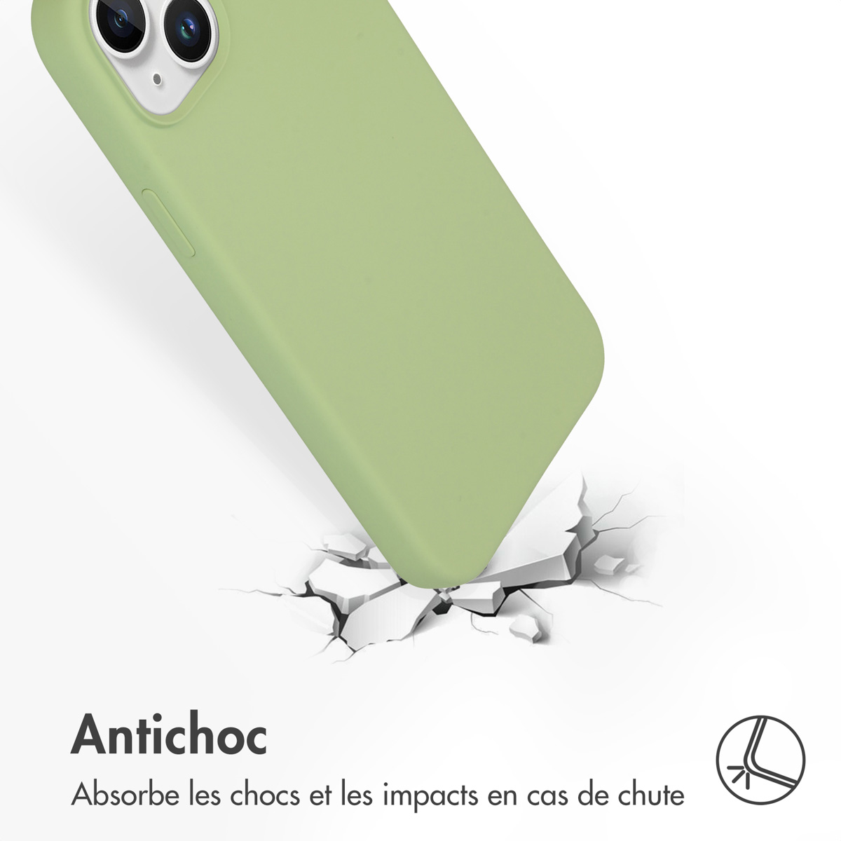 Accezz Liquid Silicone Backcover met MagSafe Apple iPhone 15 Plus - Groen - Afbeelding 6