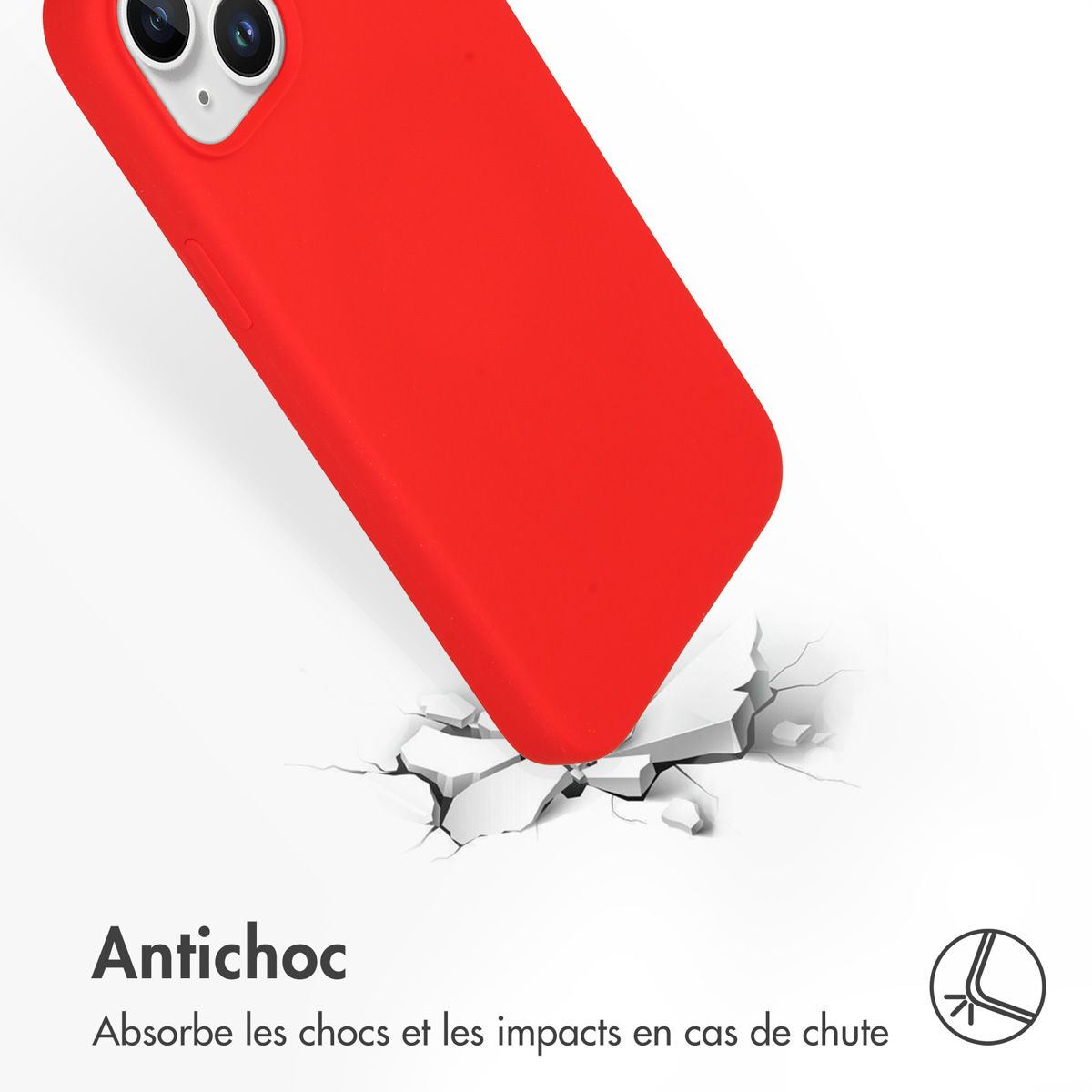 Accezz Liquid Silicone Backcover met MagSafe Apple iPhone 15 Plus - Rood - Afbeelding 6
