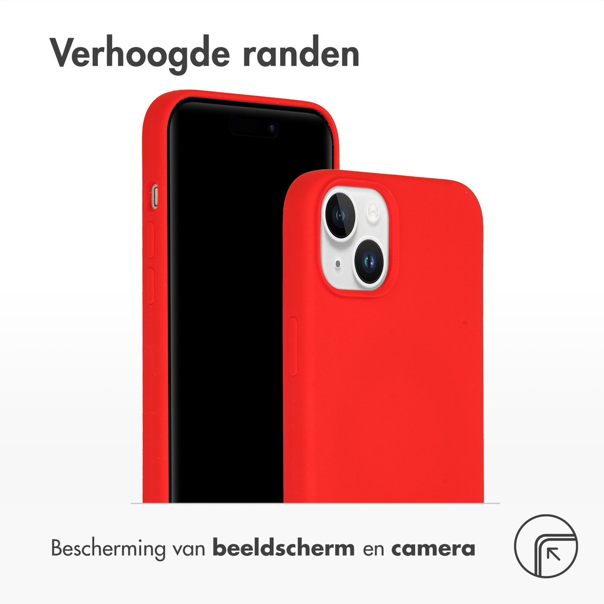Accezz Liquid Silicone Backcover met MagSafe Apple iPhone 15 Plus - Rood - Afbeelding 3