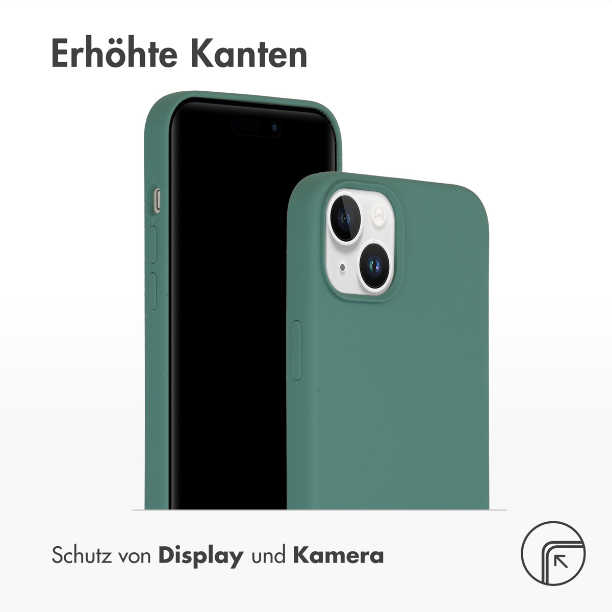 Accezz Liquid Silicone Backcover met MagSafe Apple iPhone 15 Plus - Donkergroen - Afbeelding 8