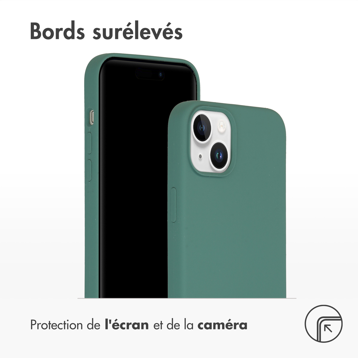 Accezz Liquid Silicone Backcover met MagSafe Apple iPhone 15 Plus - Donkergroen - Afbeelding 5